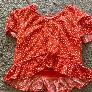 orange floral blouse / super cute
